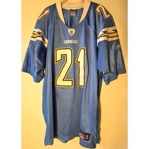LaDainian Tomlinson Chargers #21 Reebok Powder Blue Triple Stitched Jersey Sz 54